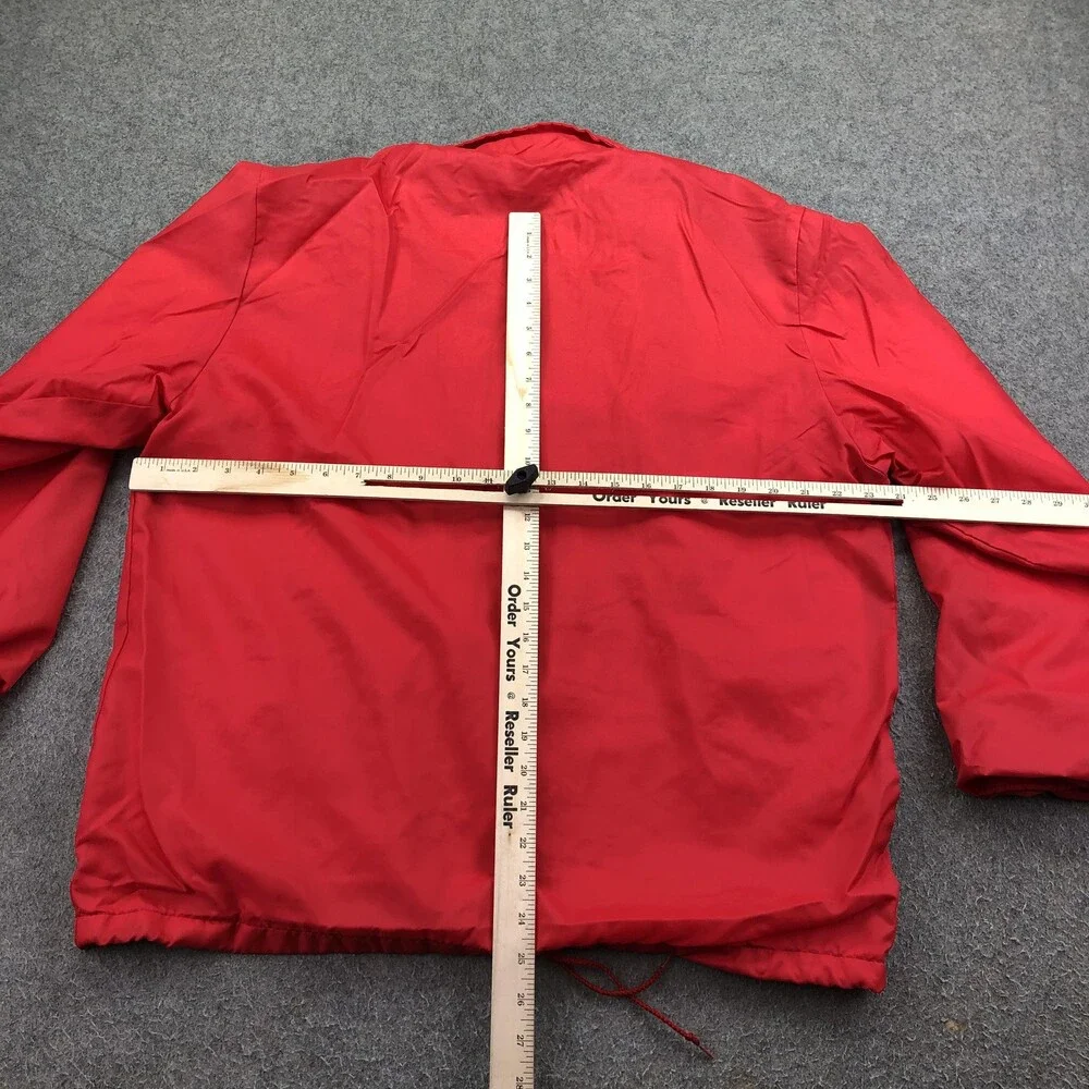Vintage Admiral Sportswear Jacket Mens Large Red Nylon Snap Windbreaker USA